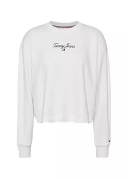 Белый свитер с круглым вырезом Tommy Jeans