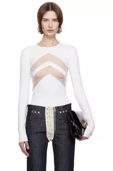 Белый свитер «Шевроны» Jean Paul Gaultier