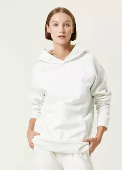 Белый свитшот с капюшоном Tru