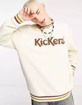 Белый свитшот с логотипом Kickers