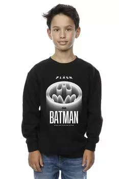 Белый свитшот с логотипом The Flash Batman DC Comics, черный