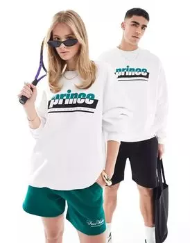 Белый свитшот унисекс Prince с логотипом спереди