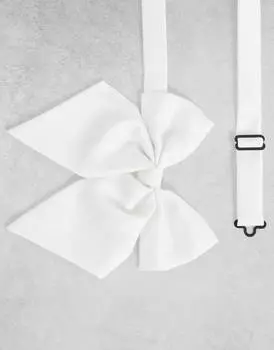Белый свободный галстук-бабочка ASOS DESIGN