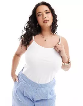 Белый топ без рукавов Yours