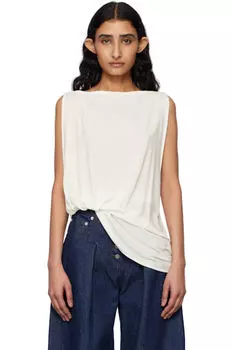 Белый топ La Croisire 'The Peplo' JACQUEMUS