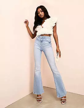 Белый топ с глубоким вырезом и рюшами ASOS LUXE Premium из многослойного плиссированного атласа