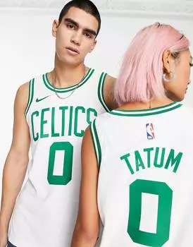 Белый трикотажный жилет унисекс Nike Basketball NBA Boston Celtics Jayson Tatum
