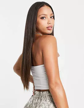 Белый укороченный топ-бандо ASOS DESIGN Tall Ultimate
