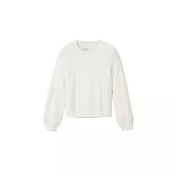 Белый вискозный свитер Desigual