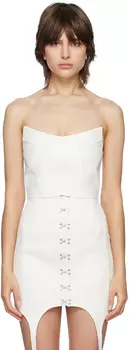 Белый выпуклый бюстье Dion Lee