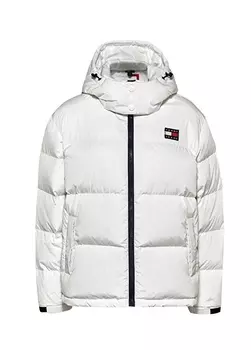 Белый женский короткий пуховик Tommy Jeans