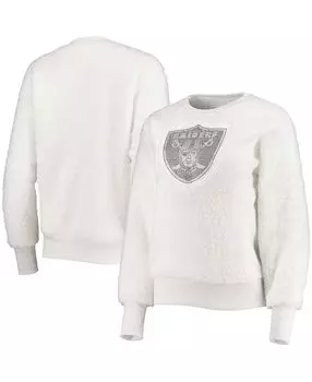 Белый женский пуловер с капюшоном Las Vegas Raiders Milestone Tracker Touch, белый