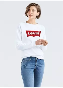 Белый женский свитшот Levis