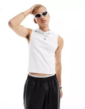 Белый жилет с капюшоном COLLUSION