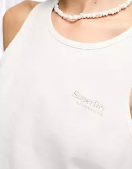 Белый жилет с логотипом Superdry Vintage
