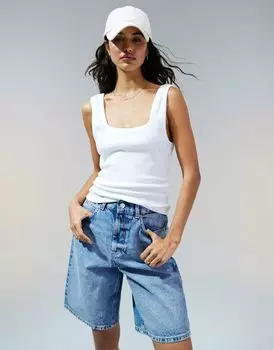 Белый жилет с низким квадратным вырезом ASOS DESIGN