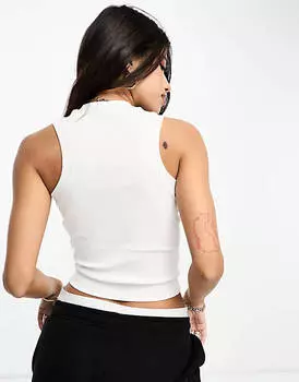 Белый жилет в рубчик ASOS Weekend Collective