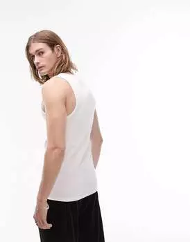 Белый жилет в рубчик Topman