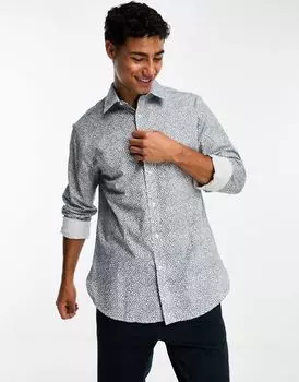 Бен Шерман – Белая рубашка с мелким цветочным узором Ben Sherman