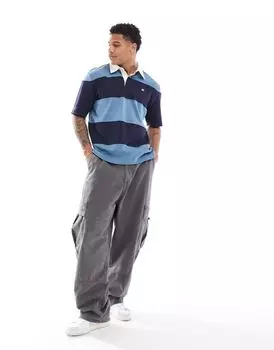 Ben Sherman — темно-синяя удобная футболка-поло в стиле регби с короткими рукавами