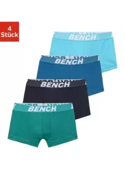 Bench Боксеры (4 шт. в упаковке) для мальчиков с надписью Bench на поясе, синий