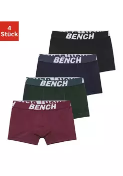 Bench Боксеры (4 шт. в упаковке) для мальчиков с надписью Bench на поясе, синий
