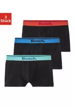 Bench Боксеры (упаковка, 3 шт.), с декоративными швами спереди, черный
