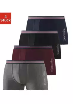 Bench Боксеры (упаковка, 4 шт.), с логотипом сбоку, цвет Bordeau X, Schwarz, Anthrazit-Meliert, Navy