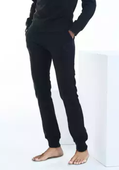 Bench Брюки для бега в стиле Loungewear с изысканной вышивкой логотипа, костюм для отдыха Bench Loungewear, черный