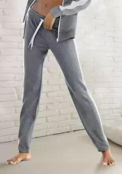 Bench Брюки для отдыха, с полосками по бокам и прямыми штанинами, костюм для отдыха Bench Loungewear, белый