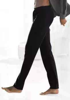 Bench Брюки для отдыха, с полосками по бокам и прямыми штанинами, костюм для отдыха Bench Loungewear, черный