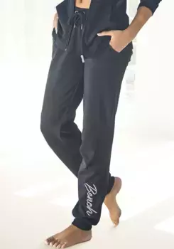 Bench Брюки для отдыха в стиле Loungewear с блестящей вышивкой логотипа, костюм для отдыха Bench Loungewear, черный