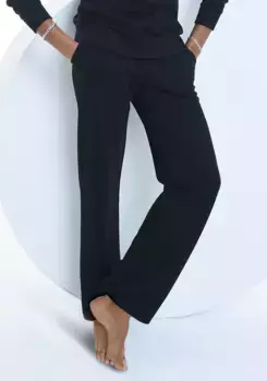 Bench Домашняя одежда Брюки для отдыха "брюки для отдыха с вышивкой логотипа" и боковыми карманами, одежда для дома, костюм для отдыха Bench Loungewear, черный