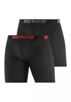 Bench Функциональные боксеры (2 шт.) спортивного вида из микрофибры с более длинными штанинами, черный