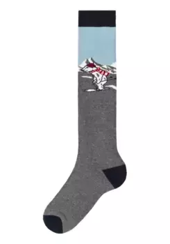 Bench Гольфы (2 пары в упаковке) с мотивами белого медведя, цвет 2 X Hellgrau-Trkis-Gemustert