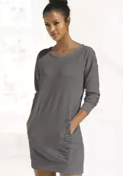 Bench Платье-свитшот Loungewear с логотипом сбоку Bench Loungewear, черный