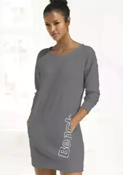 Bench Платье-свитшот Loungewear с логотипом сбоку Bench Loungewear, белый