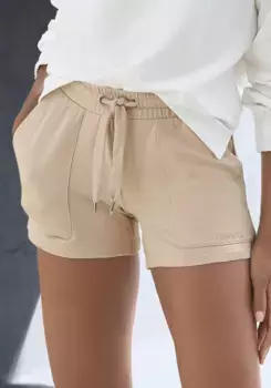 Bench Шорты для отдыха, с накладными карманами, костюм для отдыха Bench Loungewear, бежевый