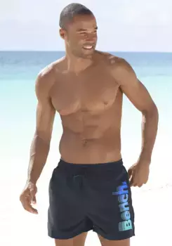 Bench Шорты для плавания с крупным принтом-логотипом, цвет морской волны