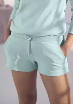 Bench Спортивные шорты для домашней одежды с блестящей вышивкой логотипа, одежда для дома, костюм для отдыха Bench Loungewear, мятный