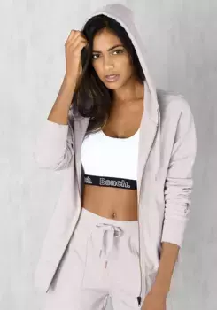 Bench Толстовка для домашней одежды с карманами и молнией, костюм для отдыха Bench Loungewear, бежевый