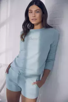 Bench Толстовка для отдыха, с блестящей вышивкой логотипа, одежда для отдыха, костюм для отдыха Bench Loungewear, мятный