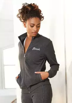 Bench Толстовка с вышивкой двух логотипов, костюм для отдыха, антрацит