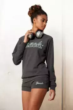 Bench Толстовка с вышивкой логотипа, костюм для отдыха, антрацит