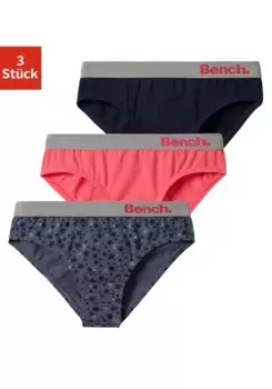 Bench Трусики (3 шт.) с принтом в виде звезд и однотонные цвета, синий