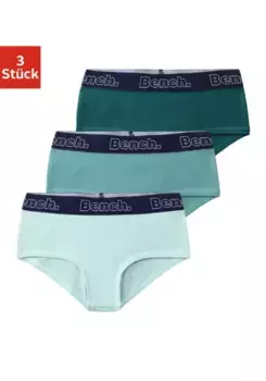 Bench Трусики (3 шт. в упаковке) с контрастным тканым поясом, зеленый