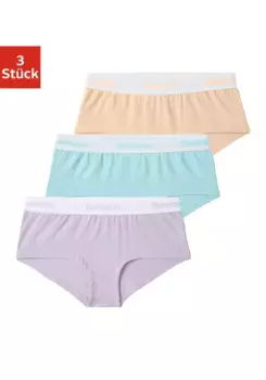 Bench Трусики (упаковка, 3 шт.), с тканым поясом с логотипом, фиолетовый