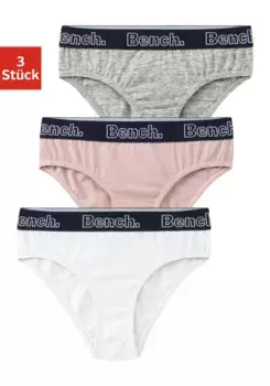 Bench Трусы (упаковка, 3 шт.), с тканым поясом с логотипом, серый