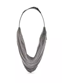 Benedetta Bruzziches сумка на плечо Ursolina со стразами, серебристый