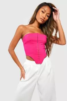 Бенгалийский корсетный топ с крючком и глазами Boohoo, розовый
